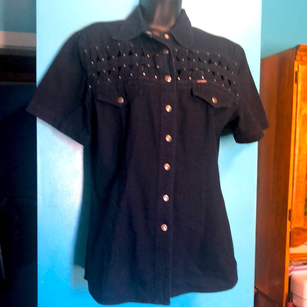 Lafei-nier brand dark denim shirt size L